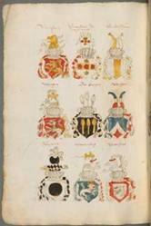 Wappen (Wappenbuch) deutscher Geschlechter... Suddeutschland 1500
